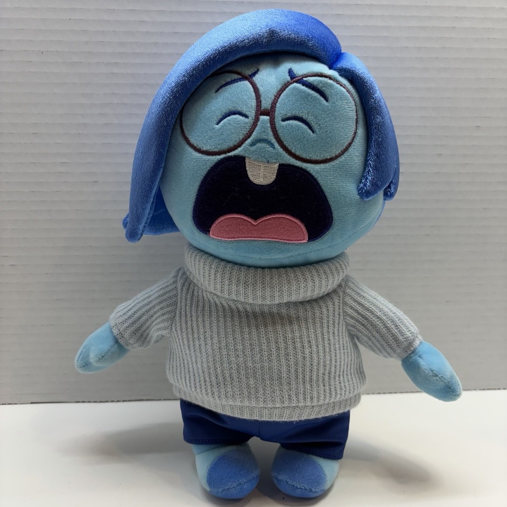 Disney Store Inside Out 2 Movie‎ Plush Plushie Sadness Pixar Blue 11" EUC